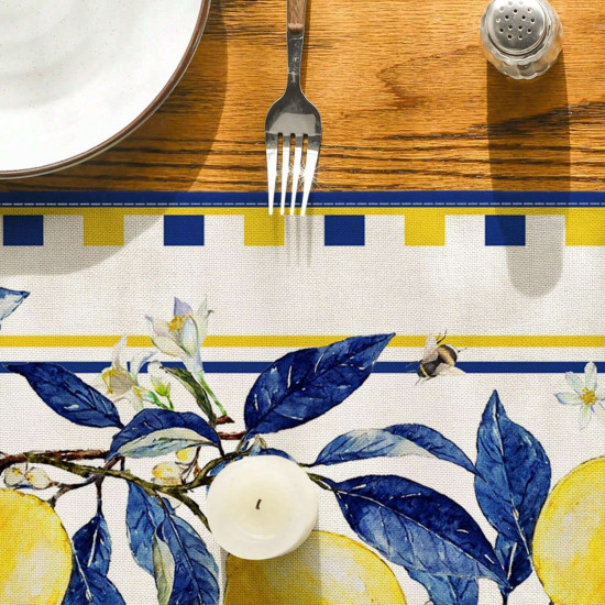 Lemon Pattern Table Runner
